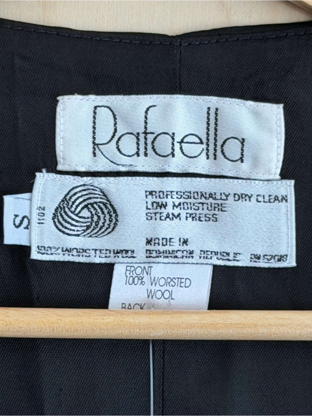 Vintage Rafaella Houndstooth Button Vest in Black & White - Picture 6 of 7